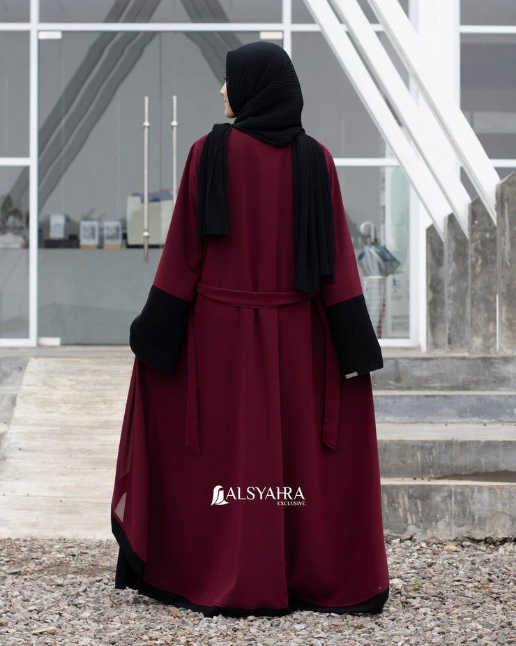 Long Outer Syari Cardigan Alia 2 Material Size L by Alsyahra Exclusive