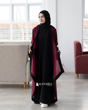 Long Outer Syari Cardigan Alia 2 Material Size L by Alsyahra Exclusive