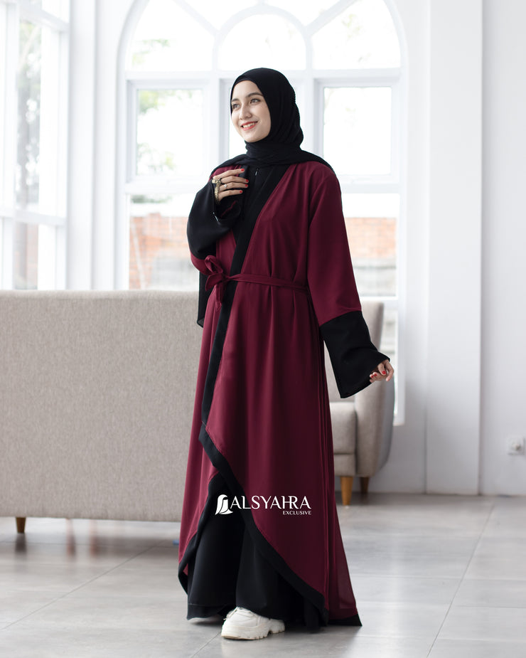 Long Outer Syari Cardigan Alia 2 Material Size L by Alsyahra Exclusive
