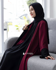 Long Outer Syari Cardigan Alia 2 Material Size L by Alsyahra Exclusive