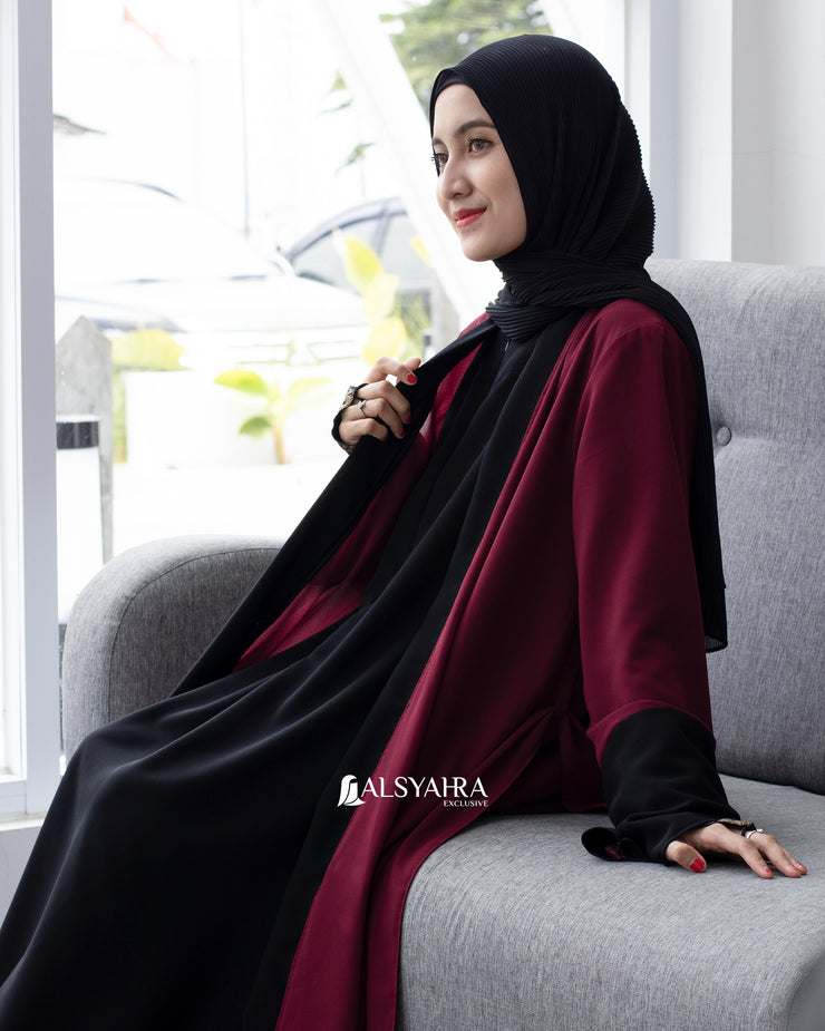 Long Outer Syari Cardigan Alia 2 Material Size L by Alsyahra Exclusive