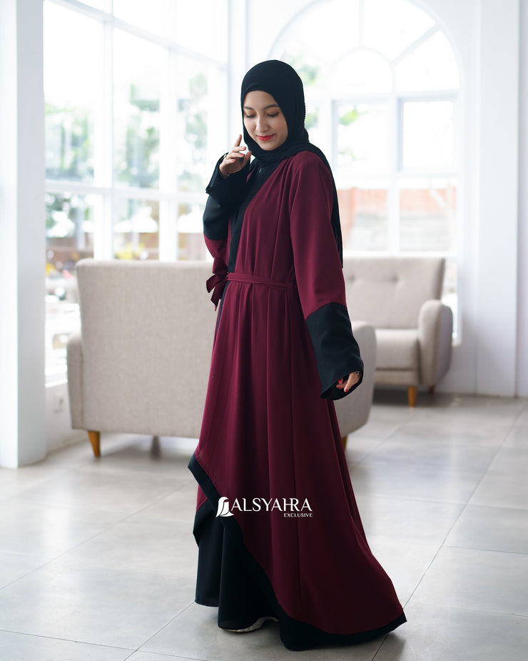 Long Outer Syari Cardigan Alia 2 Material Size L by Alsyahra Exclusive