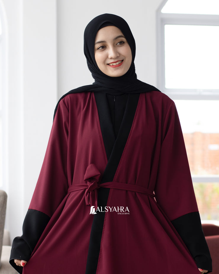 Long Outer Syari Cardigan Alia 2 Material Size L by Alsyahra Exclusive