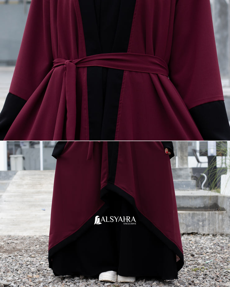 Long Outer Syari Cardigan Alia 2 Material Size L by Alsyahra Exclusive