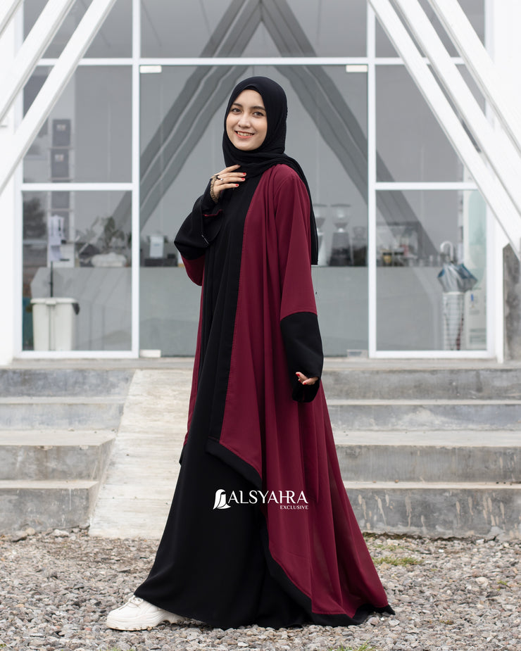 Long Outer Syari Cardigan Alia 2 Material Size L by Alsyahra Exclusive