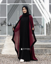 Long Outer Syari Cardigan Alia 2 Material Size L by Alsyahra Exclusive