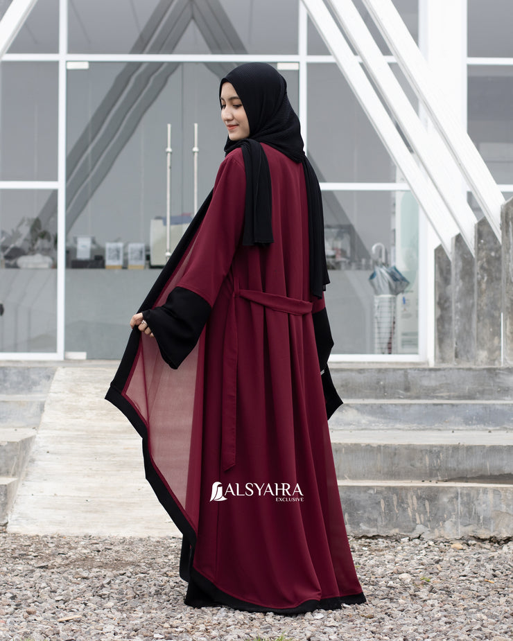 Long Outer Syari Cardigan Alia 2 Material Size L by Alsyahra Exclusive