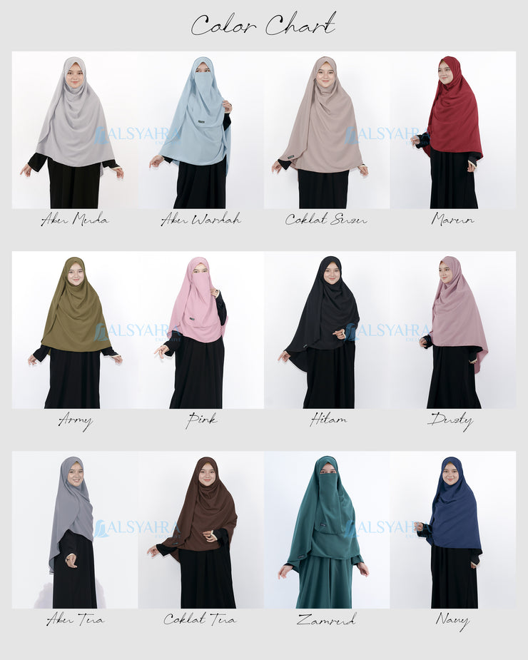 Set Pasmina Syari Hurun In Cadar Tali Size M Luxury Wolfis Alsyahra Exclusive