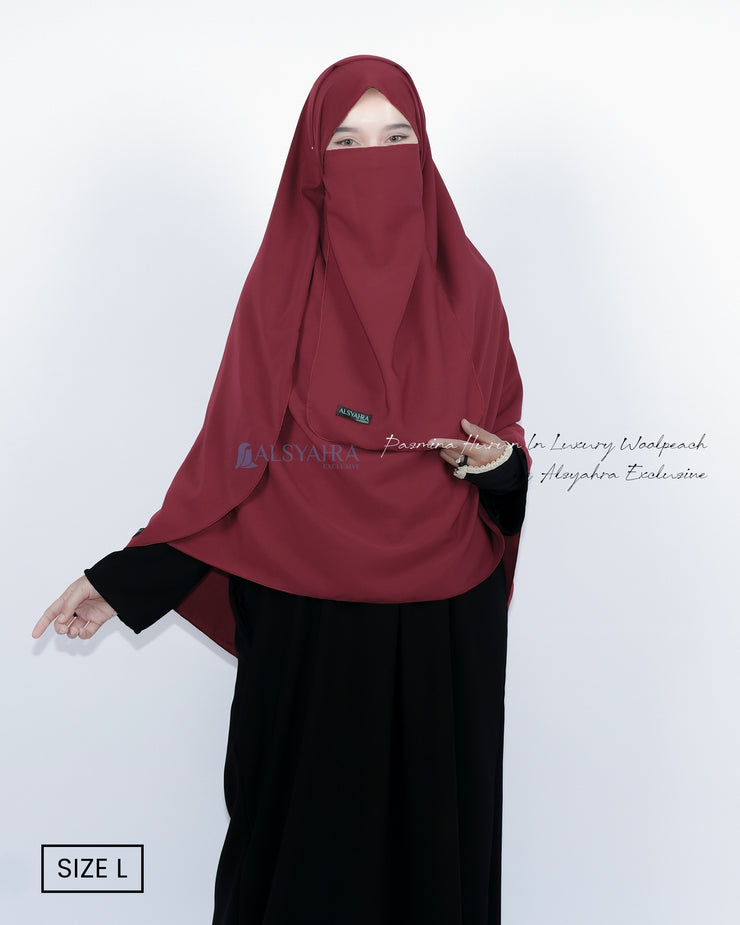 Set Pasmina Syari Hurun In Cadar Tali Size L Luxury Wolfis Alsyahra Exclusive