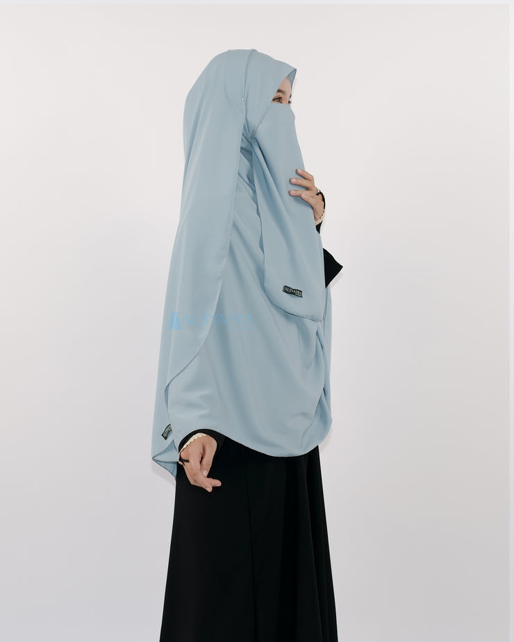 Set Pasmina Syari Hurun In Cadar Tali Size XL Luxury Wolfis Alsyahra Exclusive