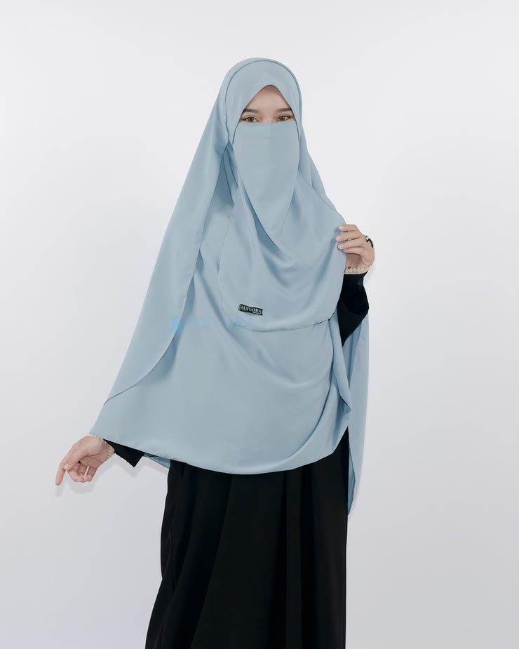 Set Pasmina Syari Hurun In Cadar Tali Size XL Luxury Wolfis Alsyahra Exclusive
