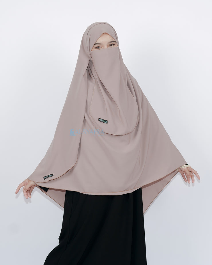 Set Pasmina Syari Hurun In Cadar Tali Size XL Luxury Wolfis Alsyahra Exclusive