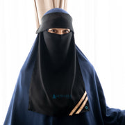 Niqab Poni Pulldown New Shajara Sifon Jetblack Alsyahra Exclusive