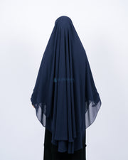 Alsyahra Exclusive Set Khimar Cadar Tali Shofa Sifon Premium 2 Layer XXL
