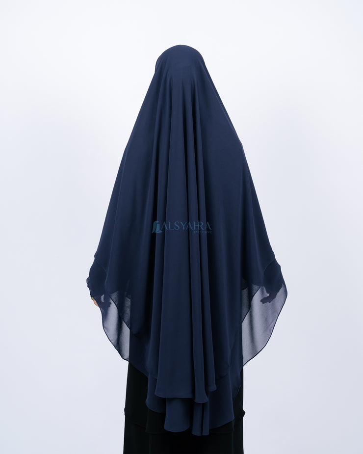 Alsyahra Exclusive Set Khimar Cadar Tali Shofa Sifon Premium 2 Layer XXL