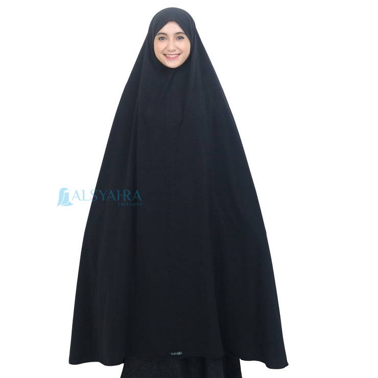 Set Khimar Syari Haramain Niqab Bandana Non Pet Luxury Wolfis Alsyahra Exclusive