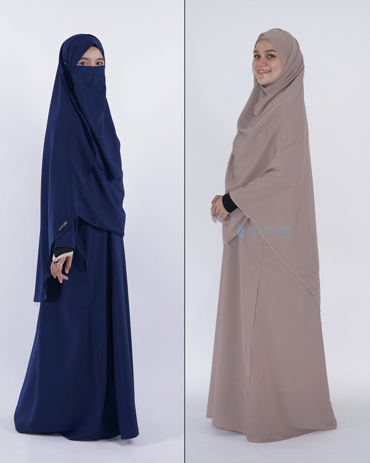 Bundling Gamis Pasmina Hurun in L Luxury Wolfis Alsyahra Exclusive