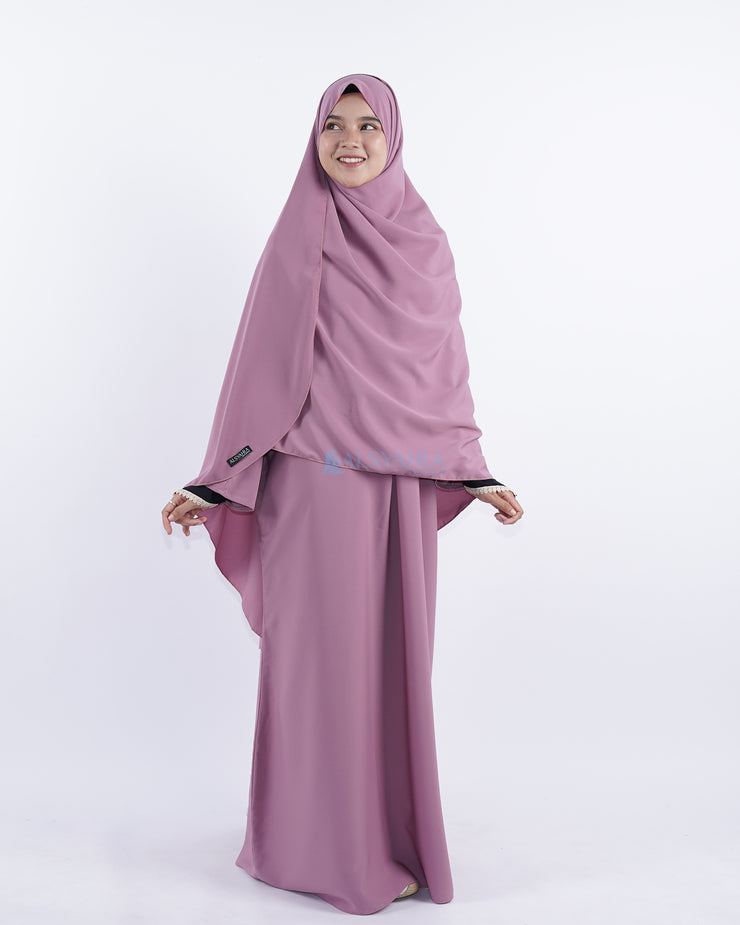 Bundling Gamis Pasmina Hurun in L Luxury Wolfis Alsyahra Exclusive