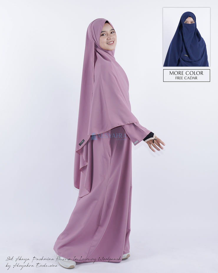 Bundling Gamis Pasmina Hurun in L Luxury Wolfis Alsyahra Exclusive