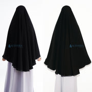 Set Khimar Bisban Niqab Bandana Jetblack Free Handsock Alsyahra Exclusive