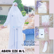 Bundling Set Walimah Abaya Khimar Cadar Tali 3 Layer Mediterania by Alsyahra Exclusive