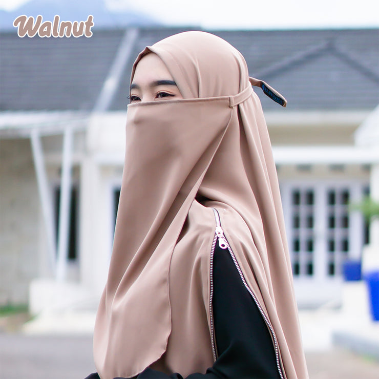 Alsyahra Exclusive Set Khimar Zayyana Zipper Size XL Soft Crown Exclusive
