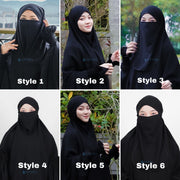Alsyahra Exclusive French Khimar Rashiqa Jetblack