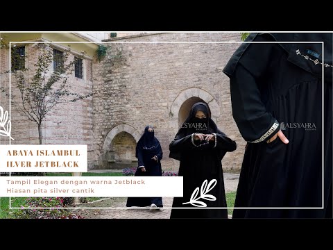 Abaya Gamis Syari Islambul Silver Jetblack Alsyahra Exclusive
