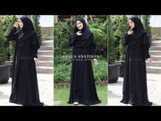 Gamis Abaya Anatolia Sifon Silk Jetblack by Alsyahra Exclusive