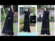 Abaya Gamis Syari Al Munawwarah Jetblack Alsyahra Exclusive
